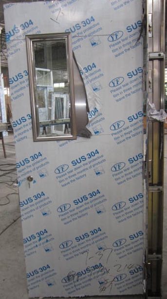 Stainless glass steel door